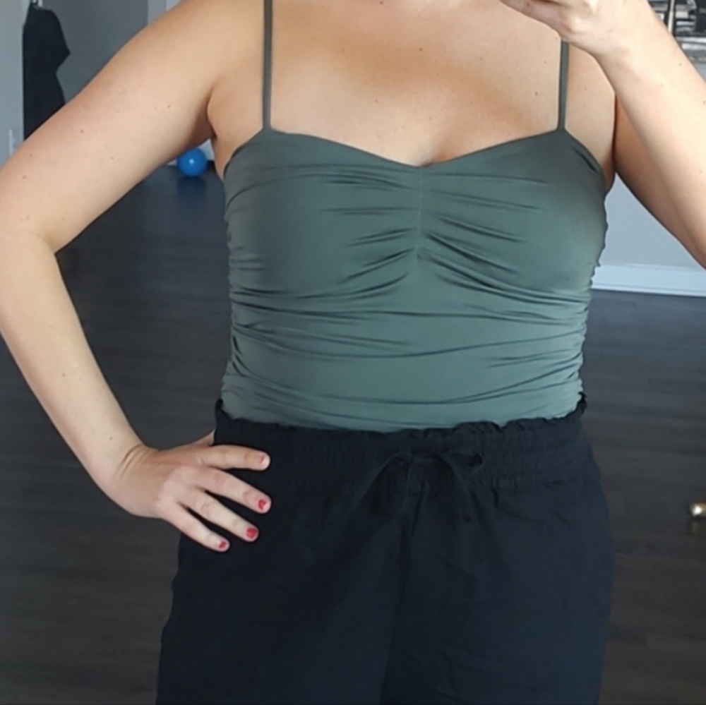 Green bodysuit tank top